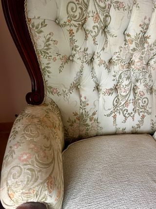 Sofá Luis XV madera tallada 3 plazas