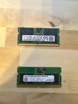 Memoria RAM SODIMM DDR5 16GB y 8GB Portátil