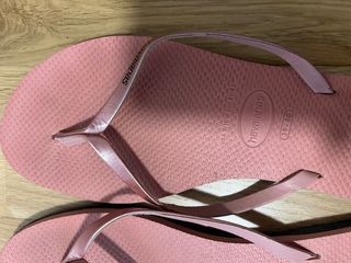 Chancletas Havaianas rosas talla 37