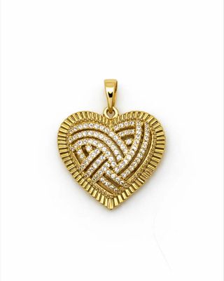 Cadena Corazón Laminado 14k 60cm
