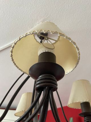 Lámpara de techo forja 4 brazos