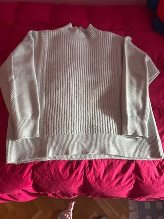 Jersey Mango Talla Única Beige