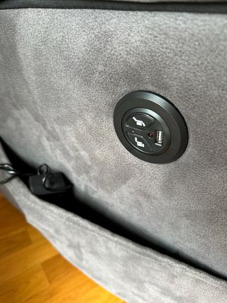 Sillón reclinable eléctrico gris