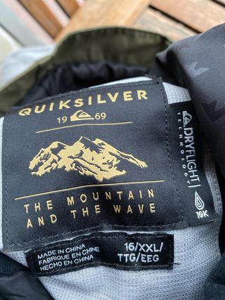 Chaqueta Anorak Esquí Niño Quiksilver Gris/Verde