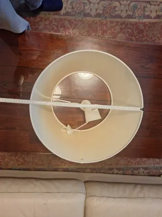 Pantalla de lámpara de tela beige