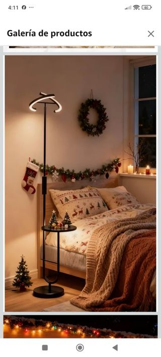 Lámpara de pie regulable negra