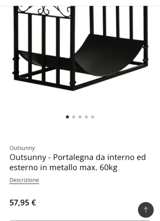 Portalegna metallo interno/esterno