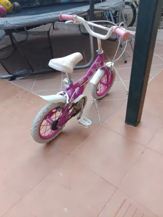 Bicicleta infantil princesas rosa