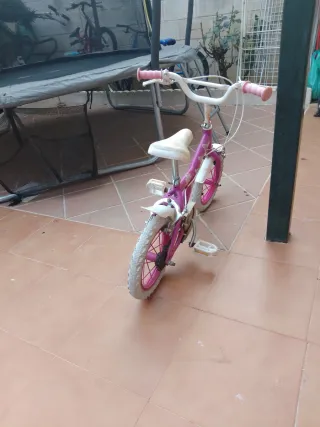 Bicicleta infantil princesas rosa