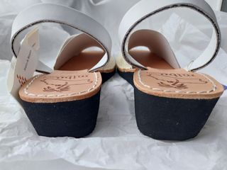 Mibo Avarcas Menorquinas Talla 40 Blanco Nacarado