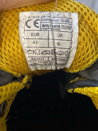 Zapatos Seguridad Wolfpack Piel Negra Talla 43 S3