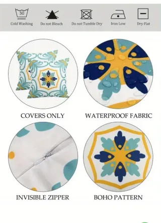 4 Fodere per Cuscini Impermeabili da Esterno