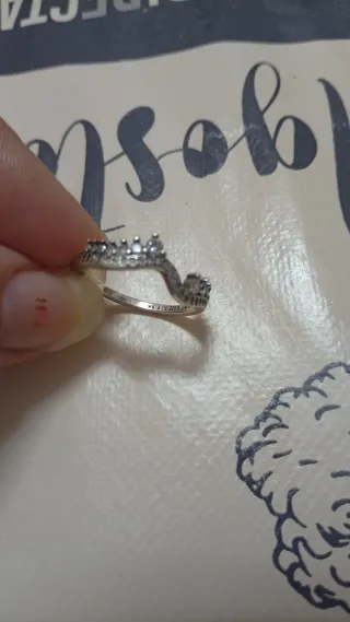 Anillo Pandora Tiara Corazón Plata