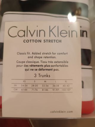 Pack 3 Calzoncillos Calvin Klein Cotton Stretch