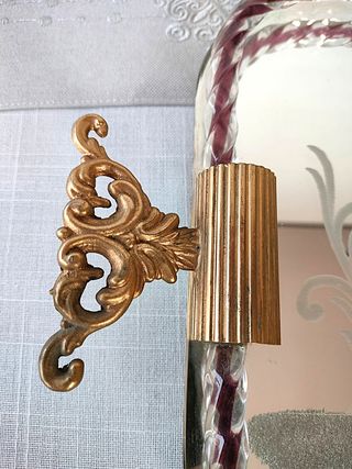 Vassoio vintage a specchio vetro Murano Barovier
