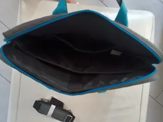 Borsa porta PC/Laptop grigio e turchese