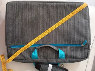 Borsa porta PC/Laptop grigio e turchese