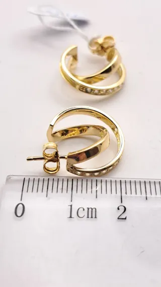 Pendientes Oro 18k con Circonitas