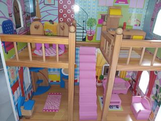 Casa de muñecas rosa 90 cm