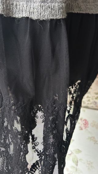 Vestido Promod manga larga con falda tul