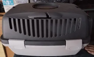 Transportín para animales gris