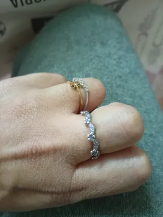 Anillo Pandora Original Oro y Plata