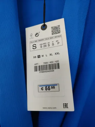 Vestido Zara Azul Talla S