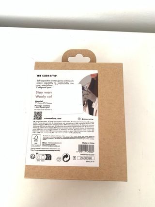 Guanti Wooly Case & Me Touch Screen Beige/Grigio