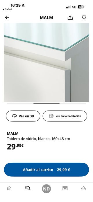 Cómoda Hemnes Ikea Doble + Cristal