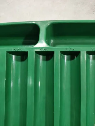 Bandeja clasificadora de monedas vintage