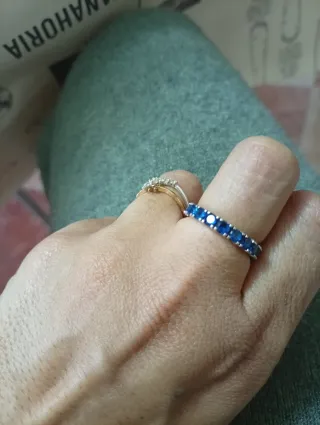 Anillo Pandora Azul y Plata