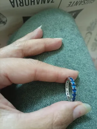 Anillo Pandora Azul y Plata