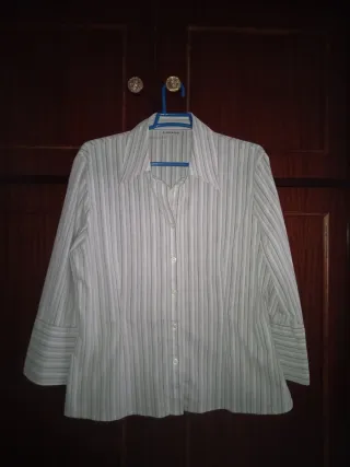 Camisa de rayas manga francesa