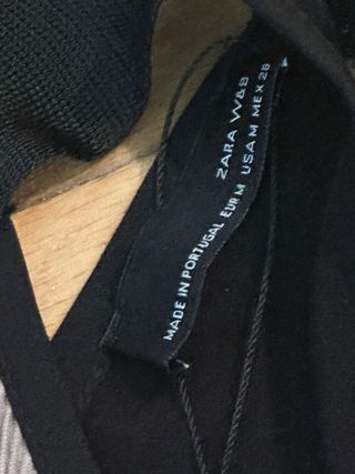 Top fiesta beige y negro sin mangas Talla M