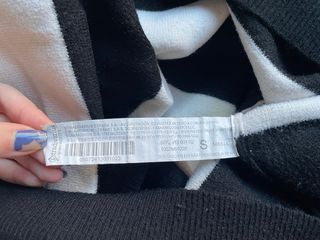 Jersey cremallera rayas blanco y negro