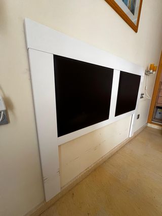 Cabecero Matrimonio Madera y Tela