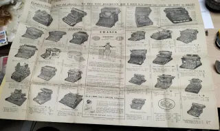 Antiguo folleto máquinas de escribir