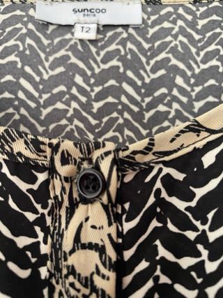 Vestido estampado blanco y negro