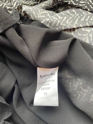 Vestido estampado blanco y negro