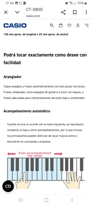 Teclado Casio CT-X800