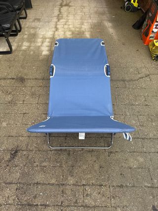 Hamaca azul y plateada