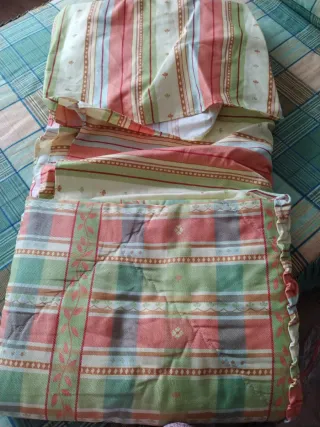 Colcha bouti infantil rayas y cuadros