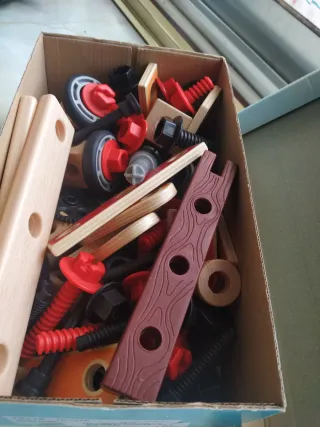 Juego de construcción madera educativo