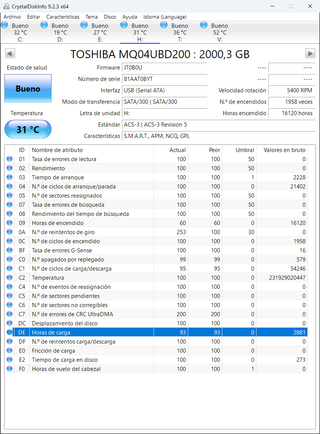 Disco Duro Externo Toshiba Canvio 2TB
