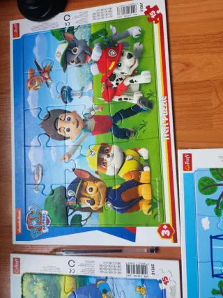 3 Puzzles Infantiles: Paw Patrol, Peppa Pig, Winni