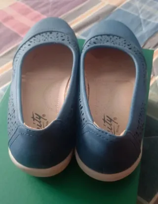 Manoletinas Deity Azul Talla 38