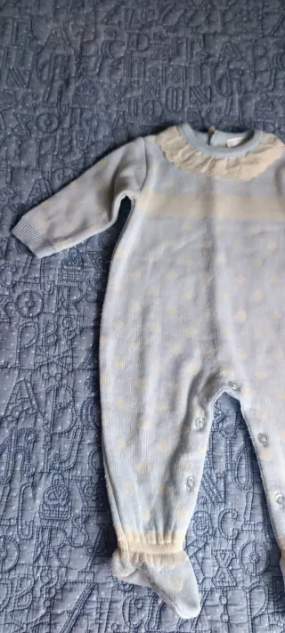 Pelele lana bebé niño 0-3 meses