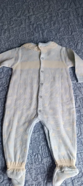 Pelele lana bebé niño 0-3 meses