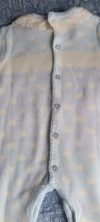 Pelele lana bebé niño 0-3 meses