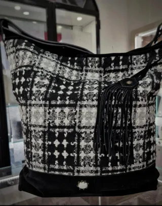 Borsa Progetto Fede Pelle e Lana Rebel